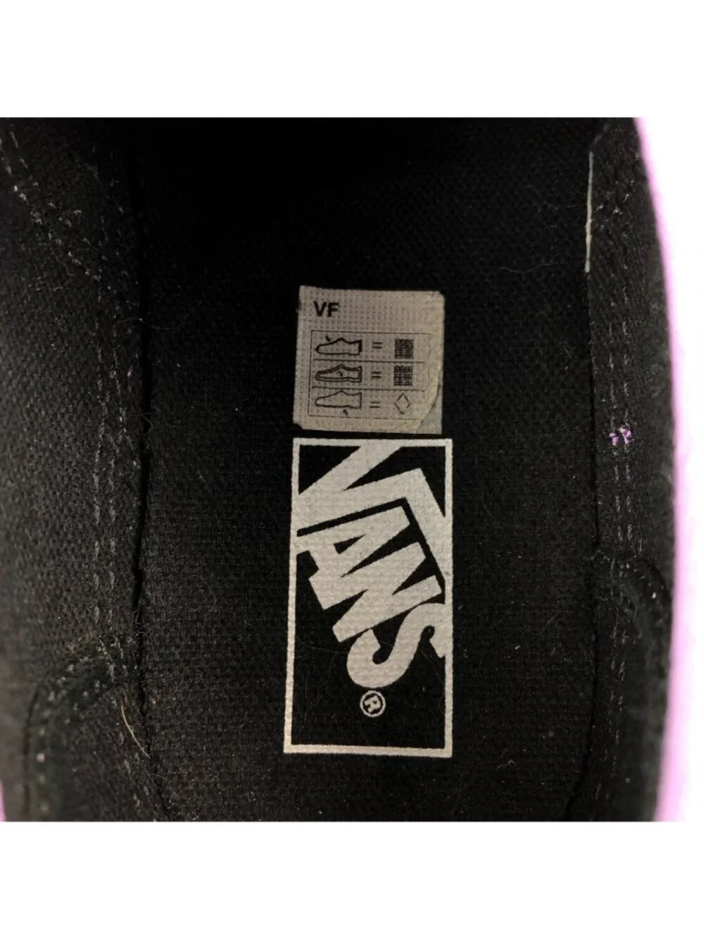 Vans Kids Size 3 Purple Glitter Closed Toe Lace-Up Skate Shoes Casual Sneakers
